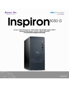 DELL INSPIRON 3030-I314100-8-512-UHD~I000|  i3 |14t Gen |Intel Processor i3 - 14100 | 8GB |512 GB SSD |UHD |WIN 11 