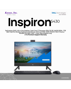 DELL INSPIRON 5430AIO-C7150U-16-1TB-GY-U-NT~I000|All-in-One Desktop / Intel Core C7 Processor 150U|16 GB, 2x8GB DDR4 |1TB SSD 